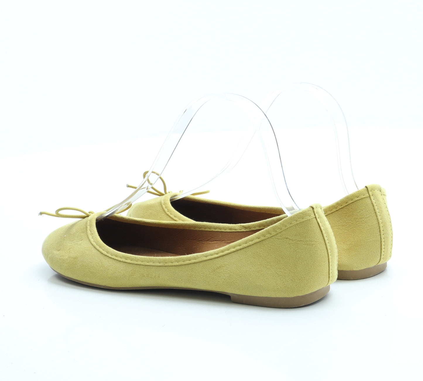 Pep&Co Womens Yellow Polyester Ballet Flat UK 4
