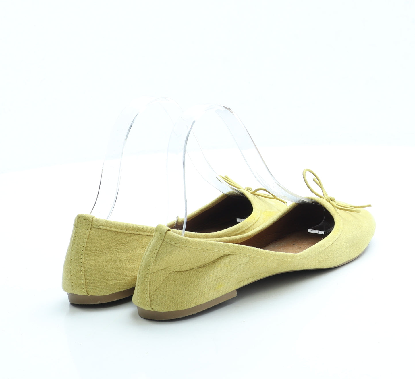 Pep&Co Womens Yellow Polyester Ballet Flat UK 4