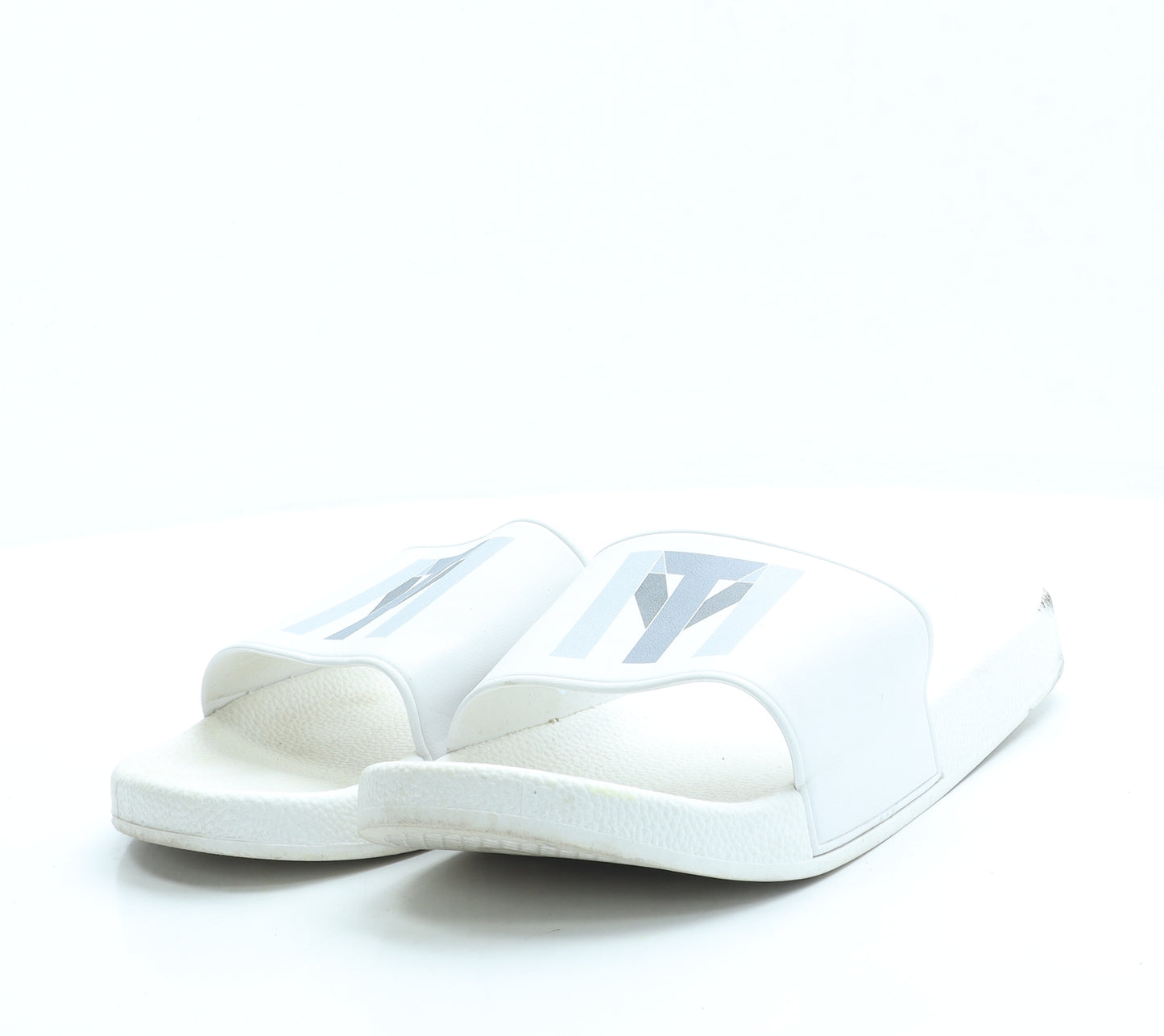 Preworn Mens White Polyester Slider Sandal UK 11 46