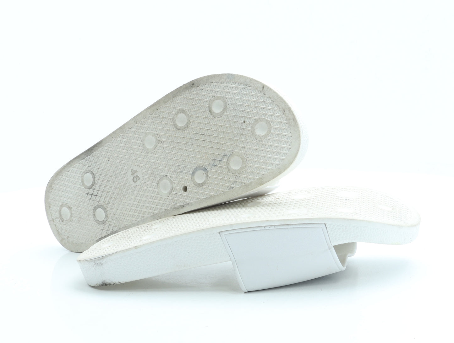 Preworn Mens White Polyester Slider Sandal UK 11 46