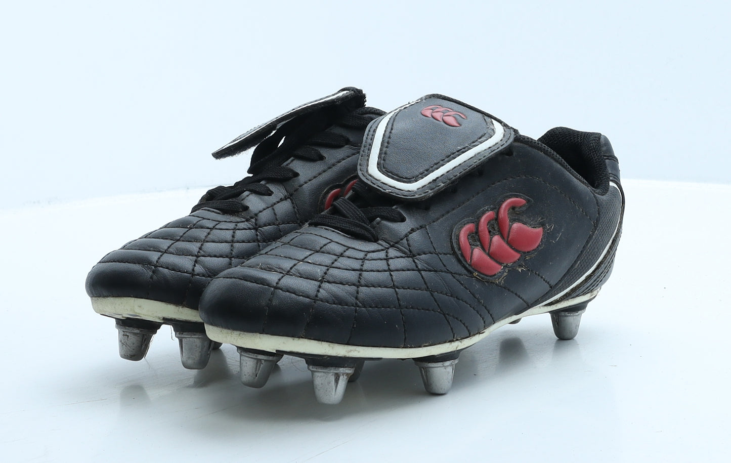 Canterbury Boys Black Leather Trainer UK 5 37 - Football