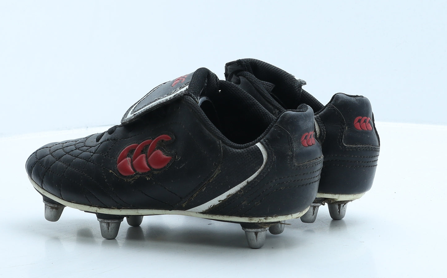 Canterbury Boys Black Leather Trainer UK 5 37 - Football