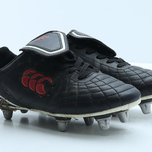 Canterbury Boys Black Leather Trainer UK 5 37 - Football