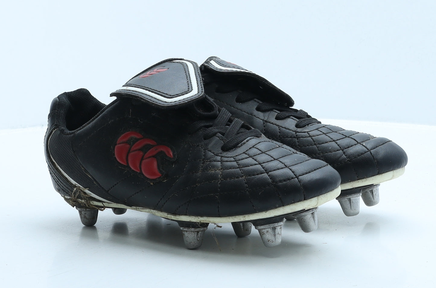 Canterbury Boys Black Leather Trainer UK 5 37 - Football