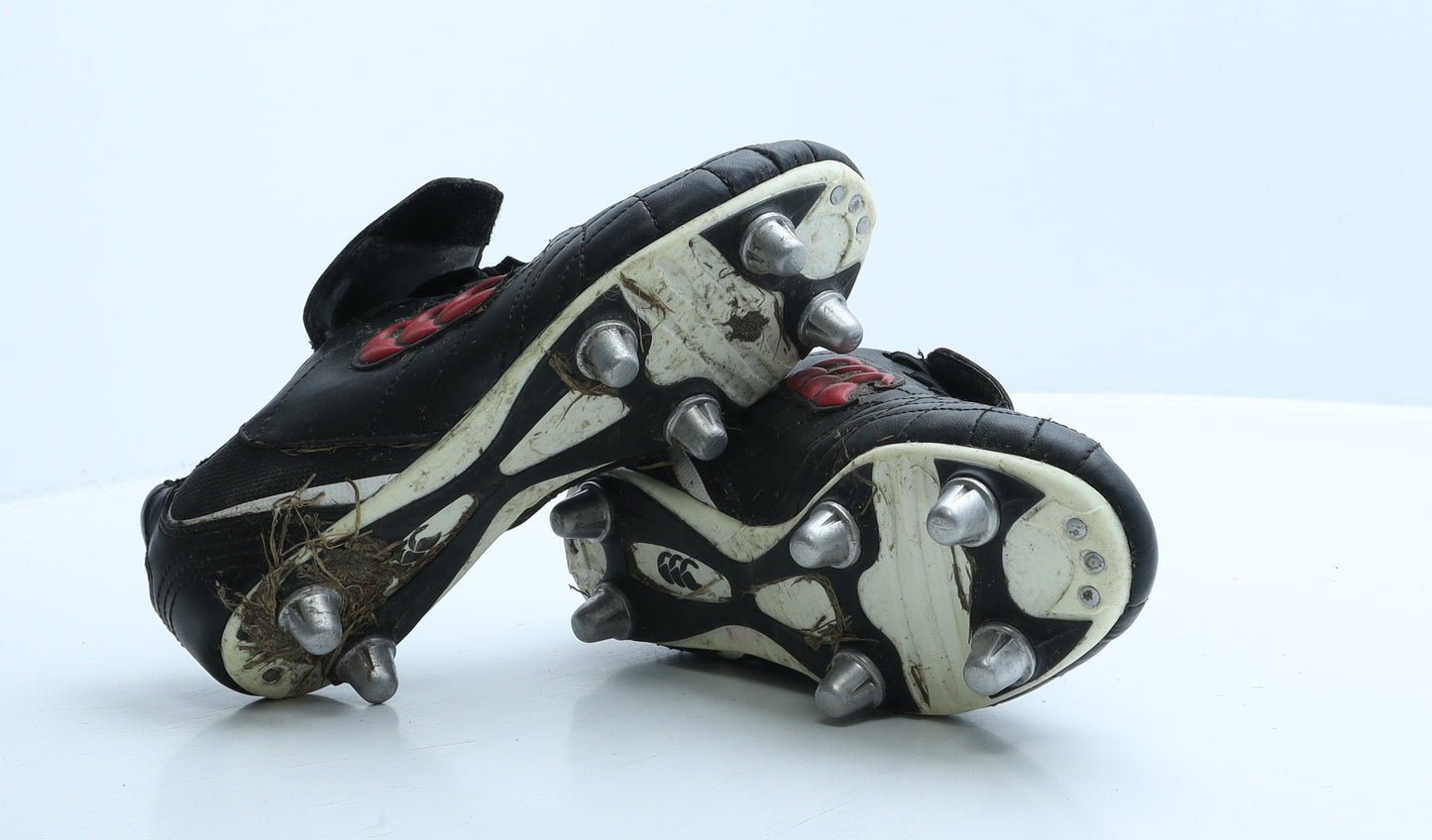 Canterbury Boys Black Leather Trainer UK 5 37 - Football