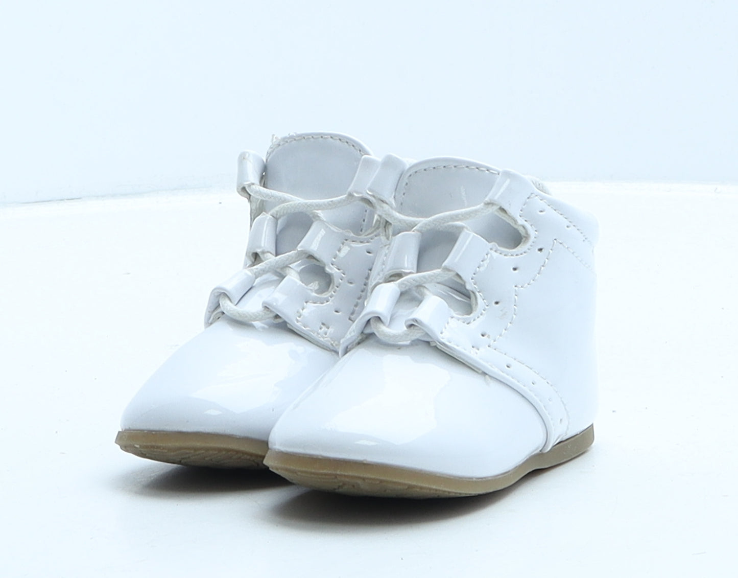 Melia Girls White Vinyl Flat UK 3