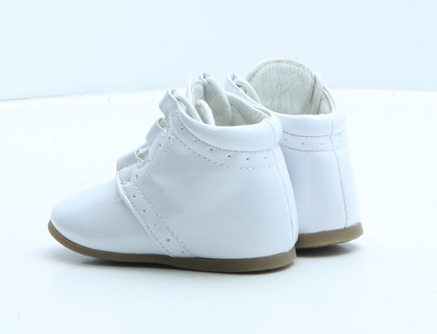 Melia Girls White Vinyl Flat UK 3