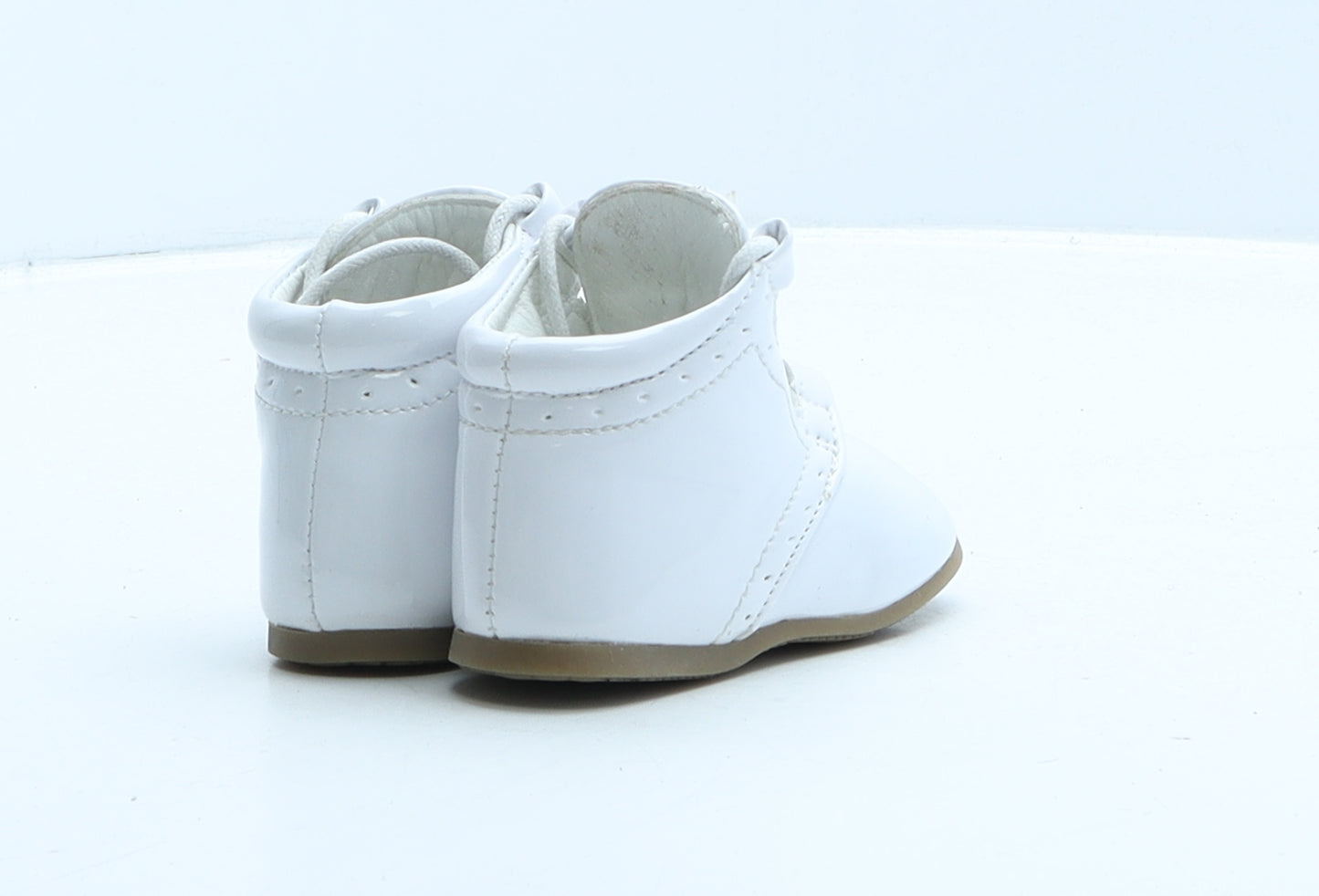 Melia Girls White Vinyl Flat UK 3