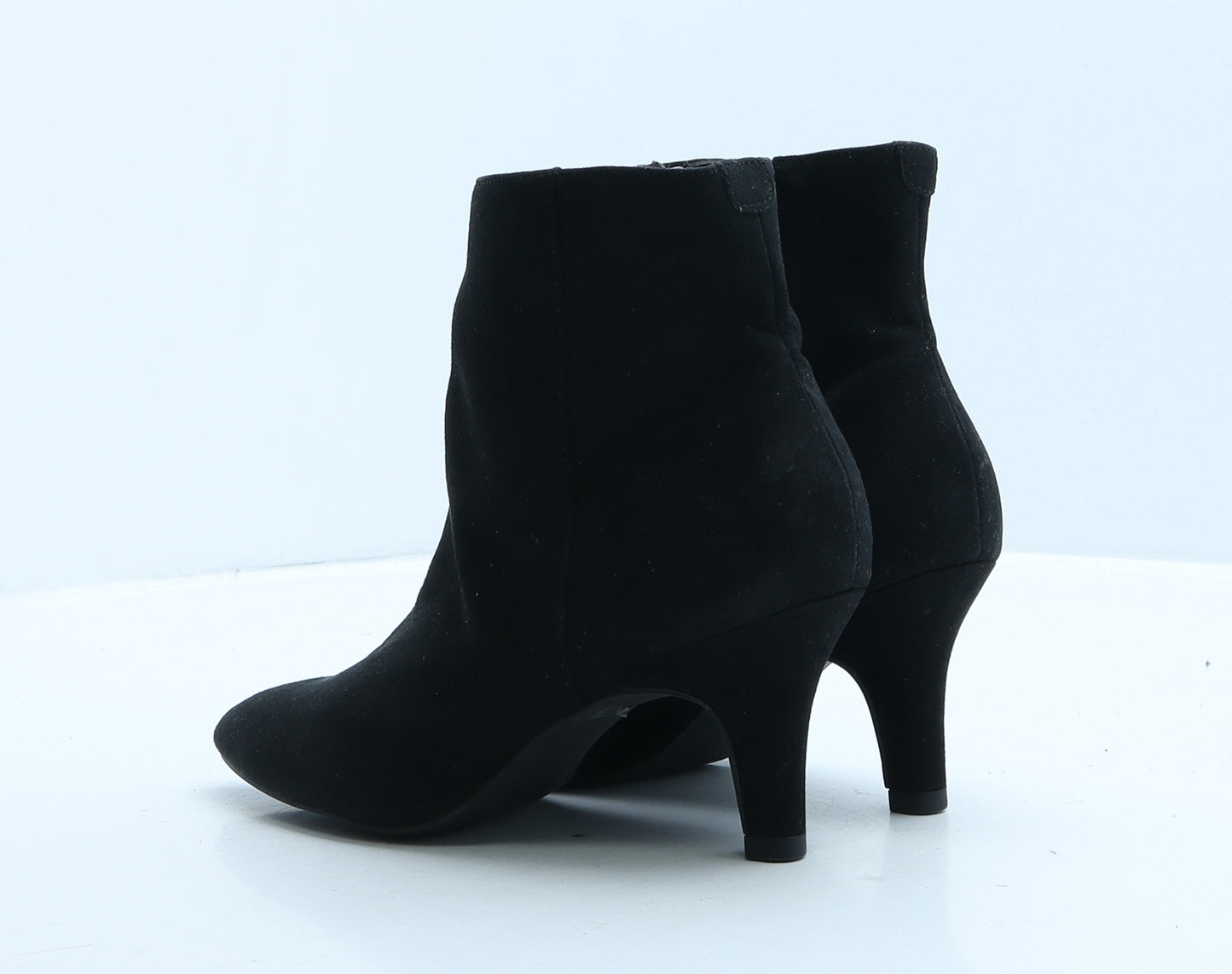 F&F Womens Black Suede Bootie Boot UK 3 36