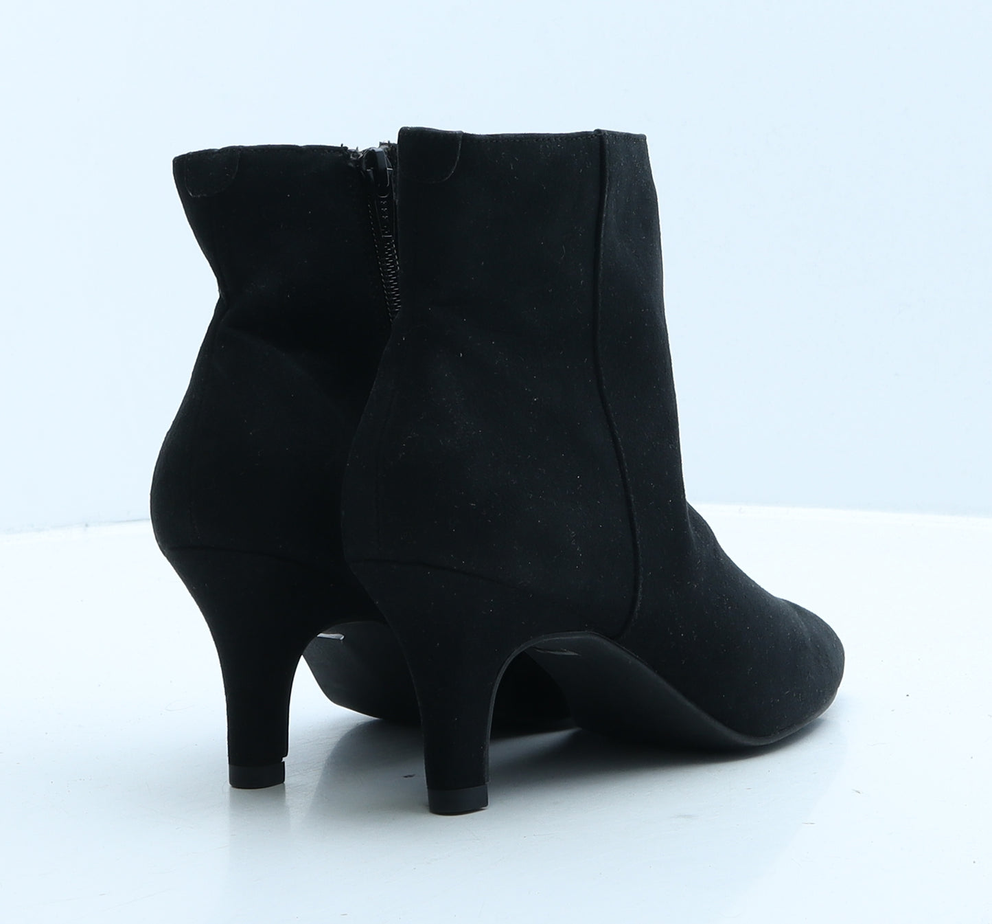 F&F Womens Black Suede Bootie Boot UK 3 36