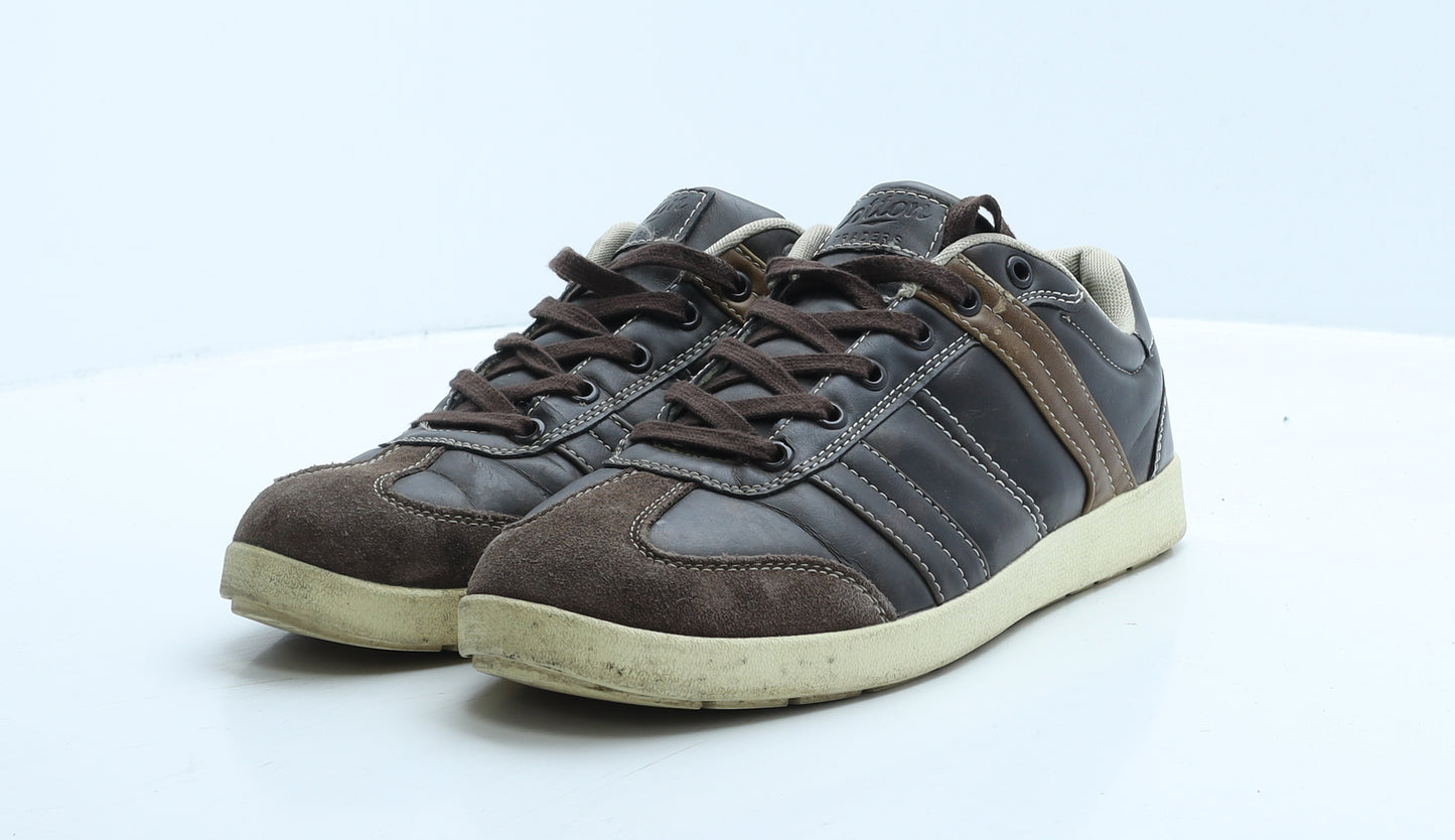 Cotton Traders Mens Brown Leather Trainer UK 8