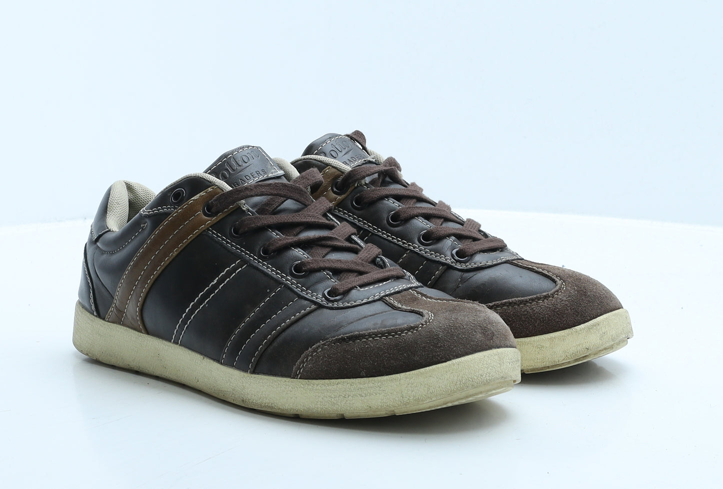 Cotton Traders Mens Brown Leather Trainer UK 8