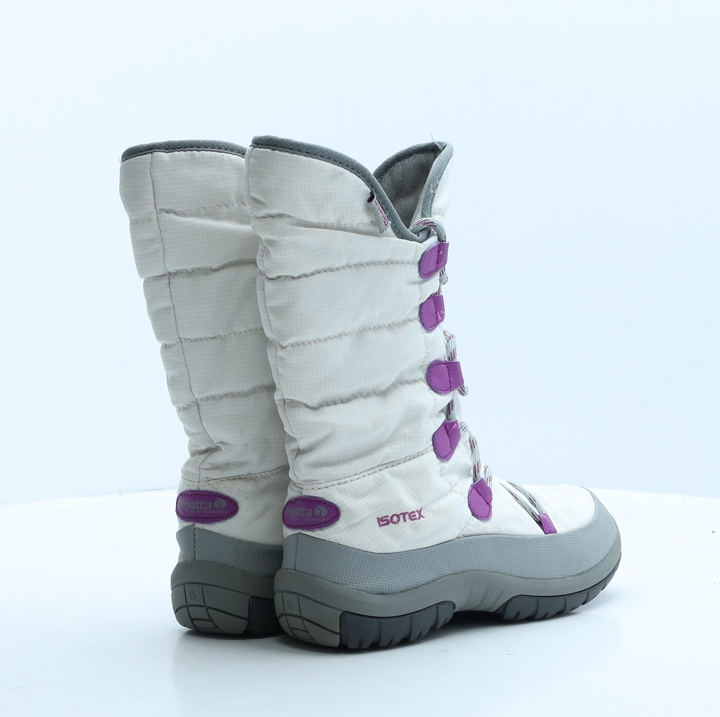 Regatta Womens White Colourblock Polyester Snow Boot Boot UK 3 36