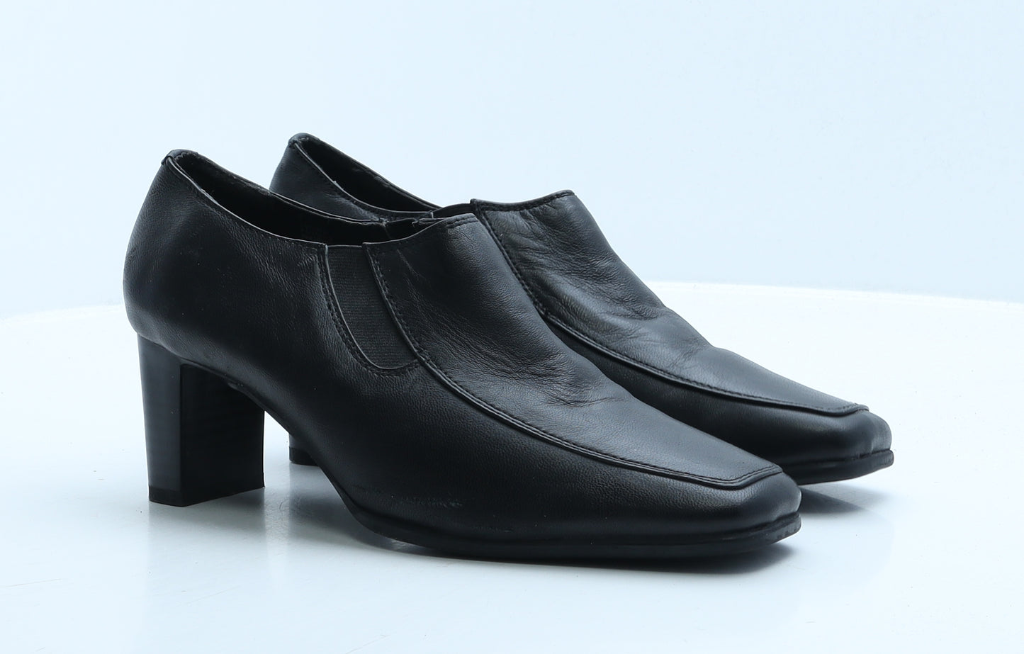 Flexi Feet Womens Black Leather Court Heel UK 7