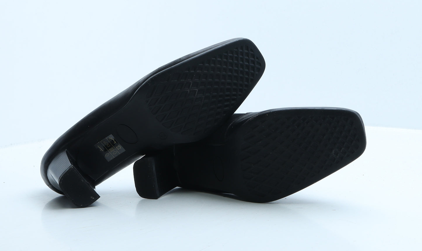 Flexi Feet Womens Black Leather Court Heel UK 7