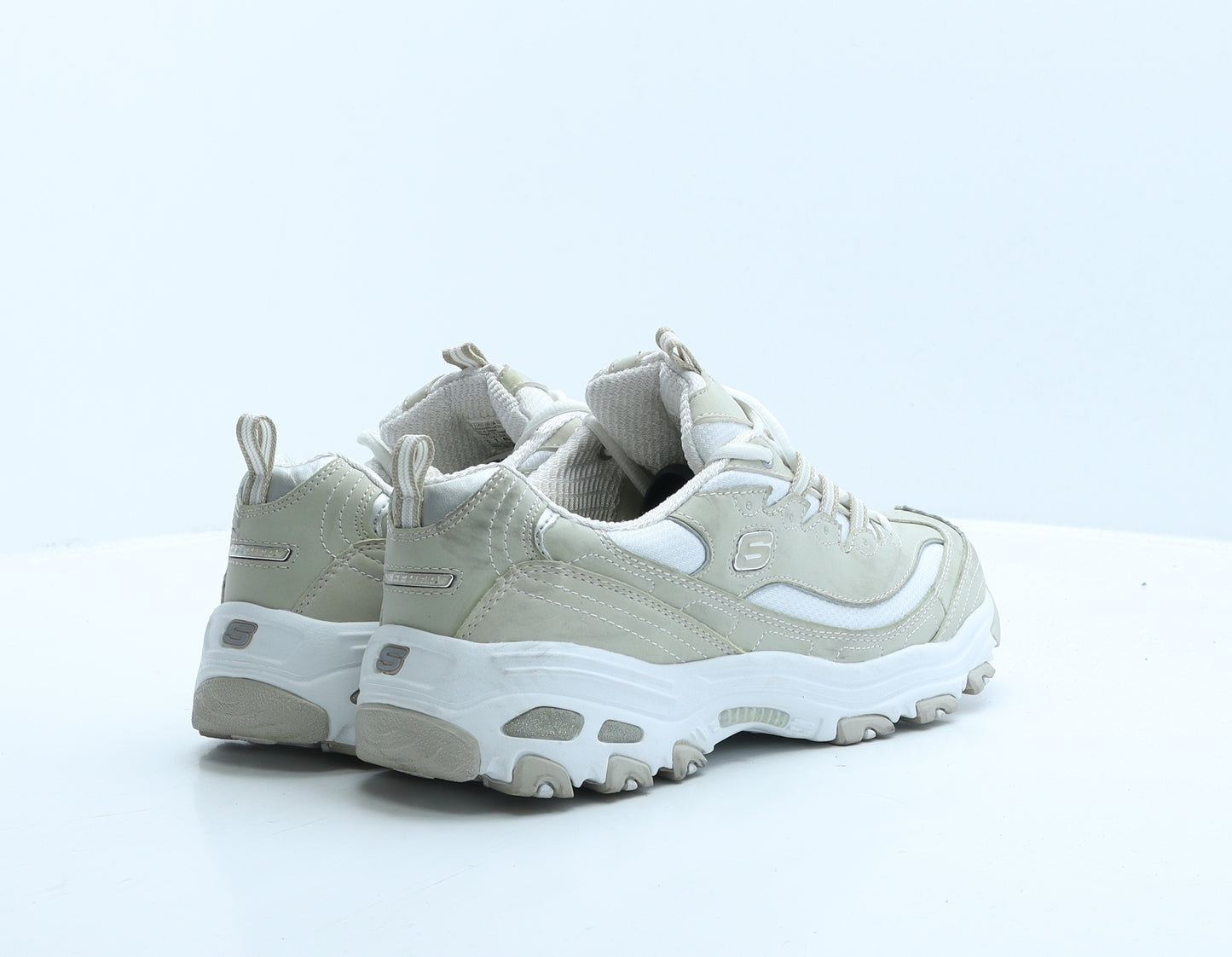 Skechers Womens Beige Leather Trainer UK 7 40