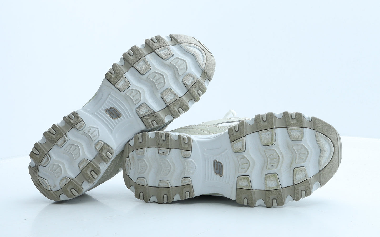 Skechers Womens Beige Leather Trainer UK 7 40