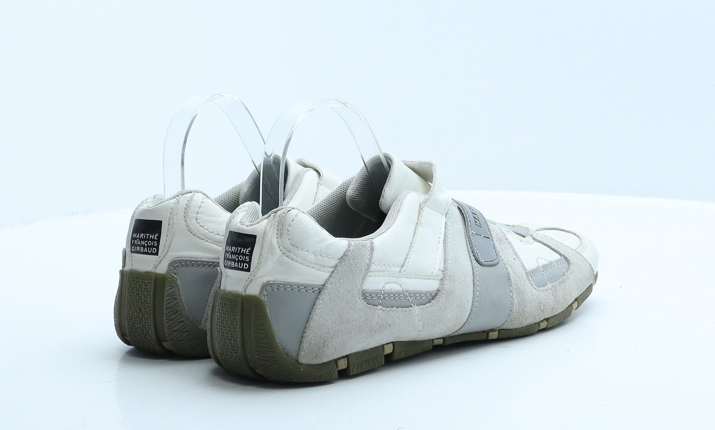 Marithe Francois Girbaud Mens White Leather Trainer UK 7 41