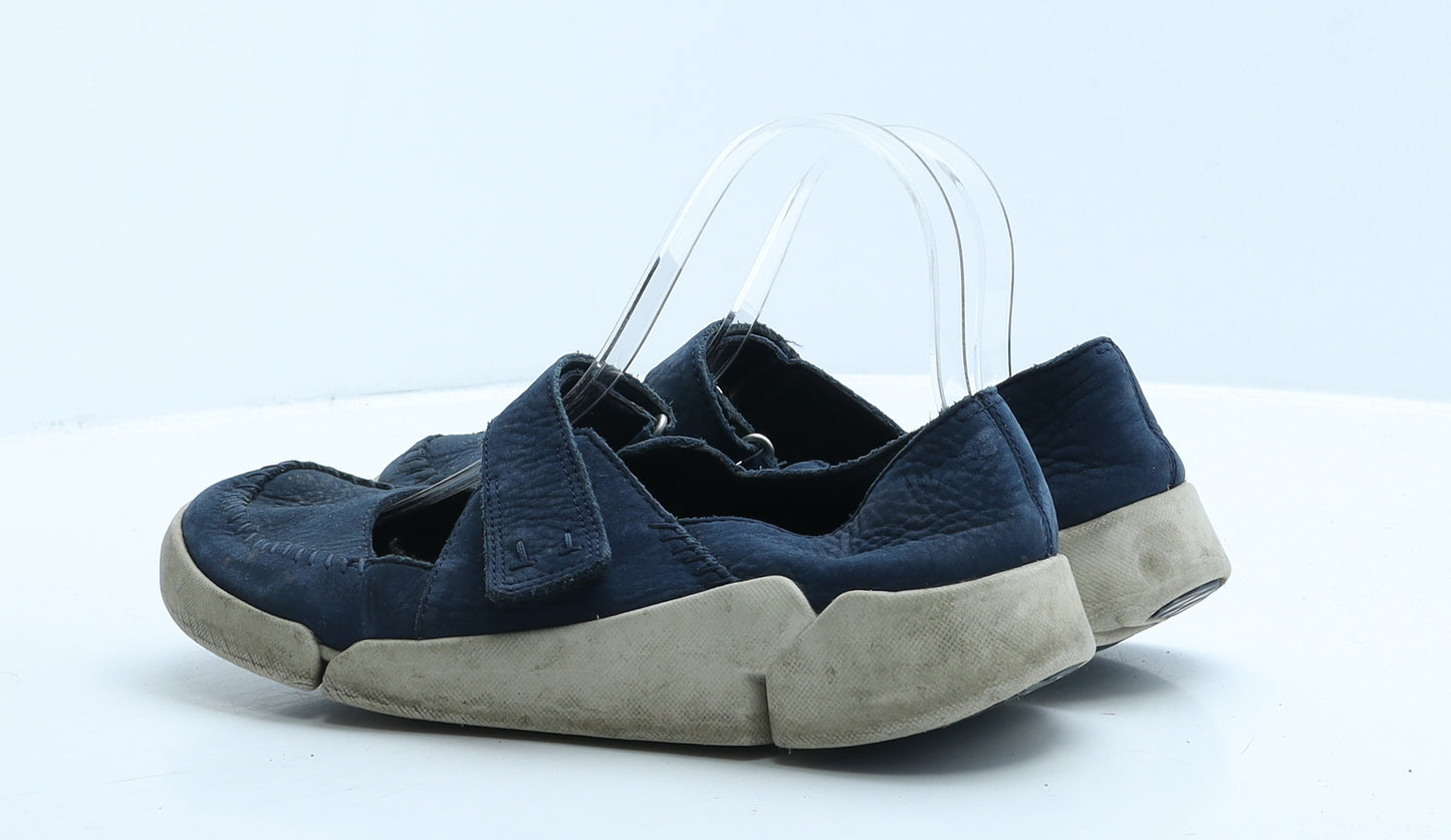 Clarks Womens Blue Polyester Strappy Sandal UK 6.5 40