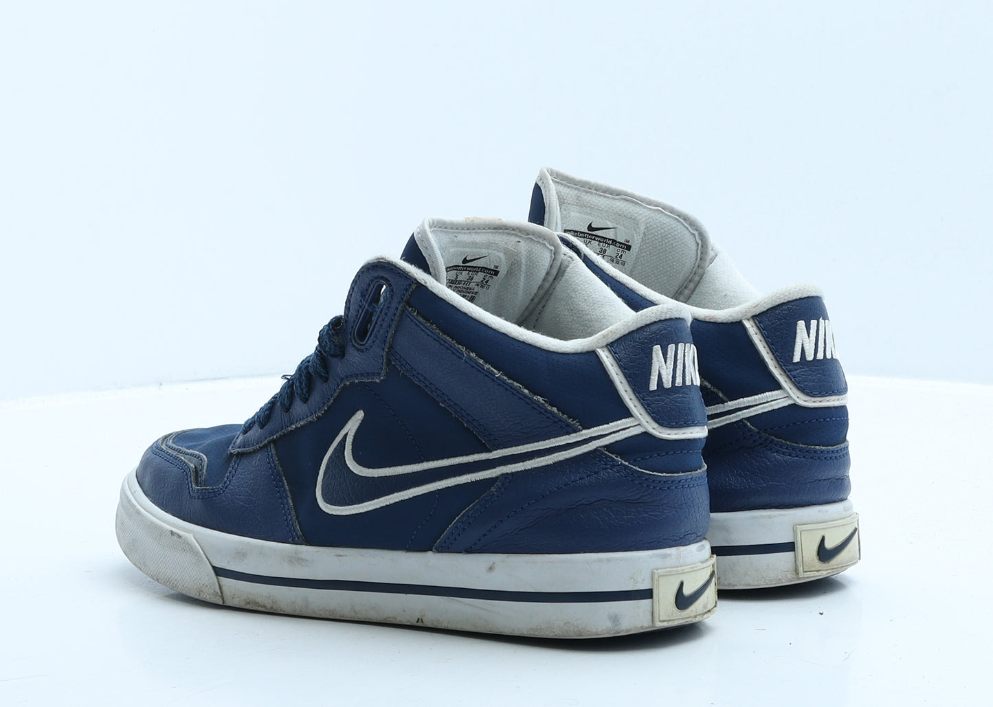 Nike Boys Blue Leather Trainer UK 5 38