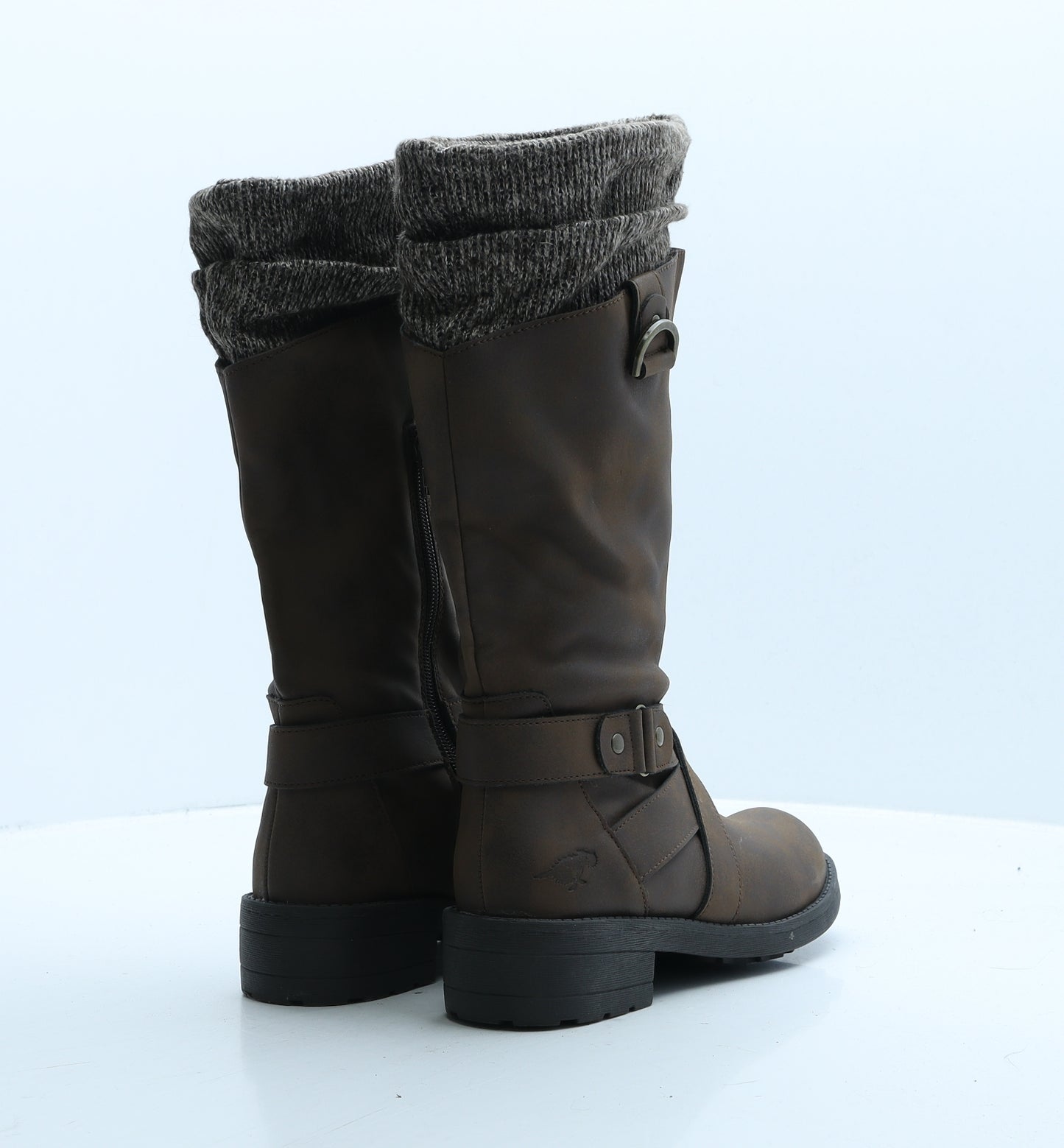 Rocket Dog Womens Brown Leather Biker Boot UK 4 37