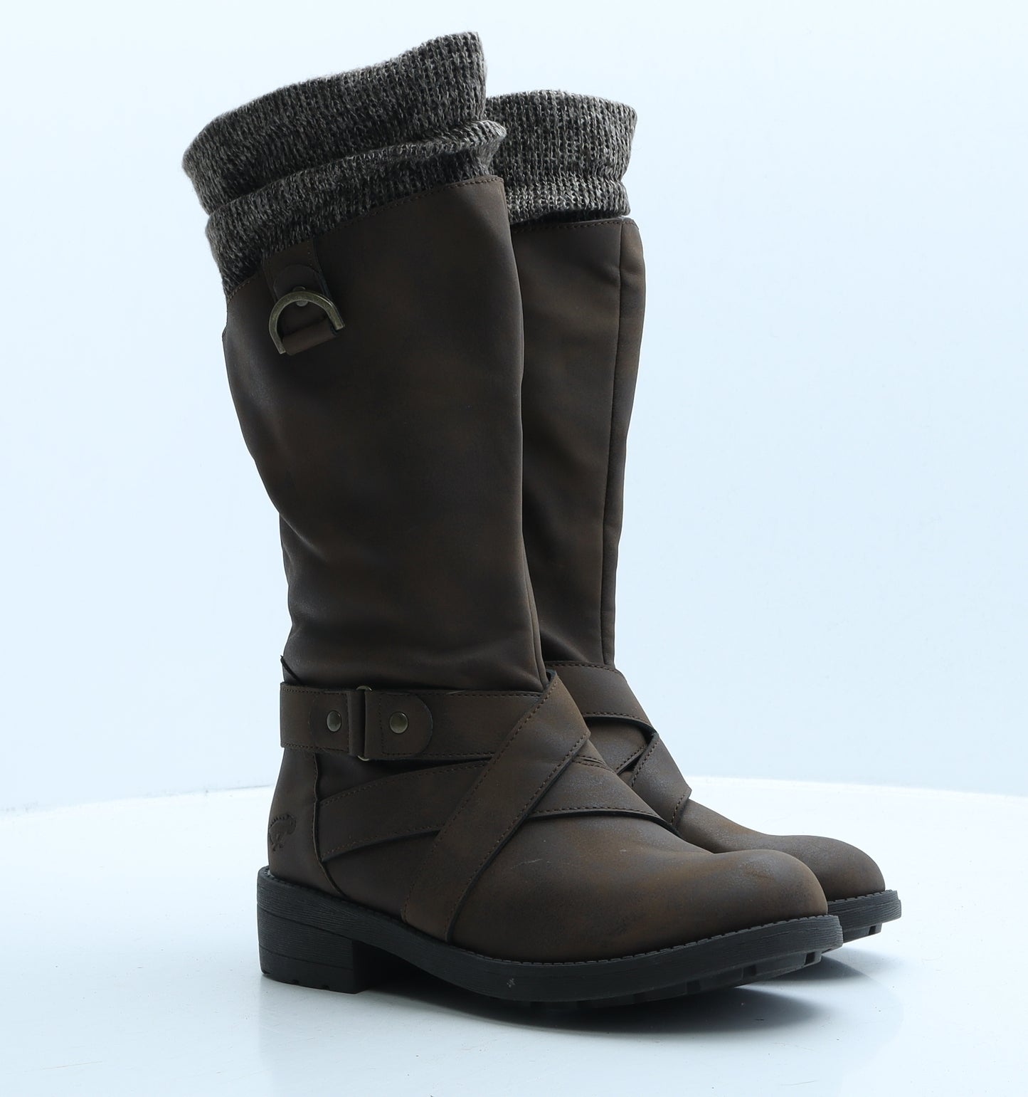 Rocket Dog Womens Brown Leather Biker Boot UK 4 37