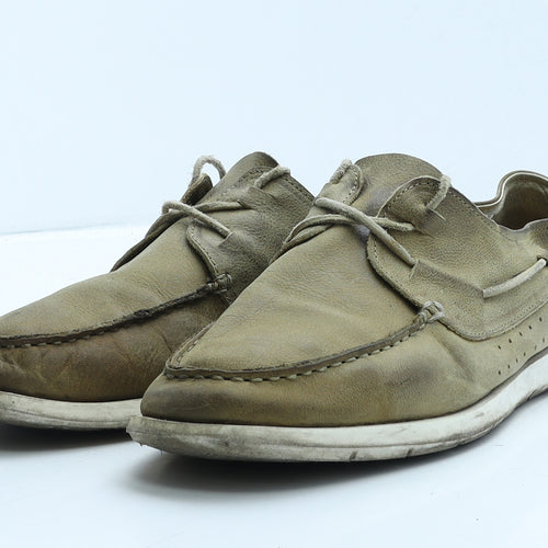 Goosecraft. Mens Brown Leather Boat Shoe Casual UK 9 43