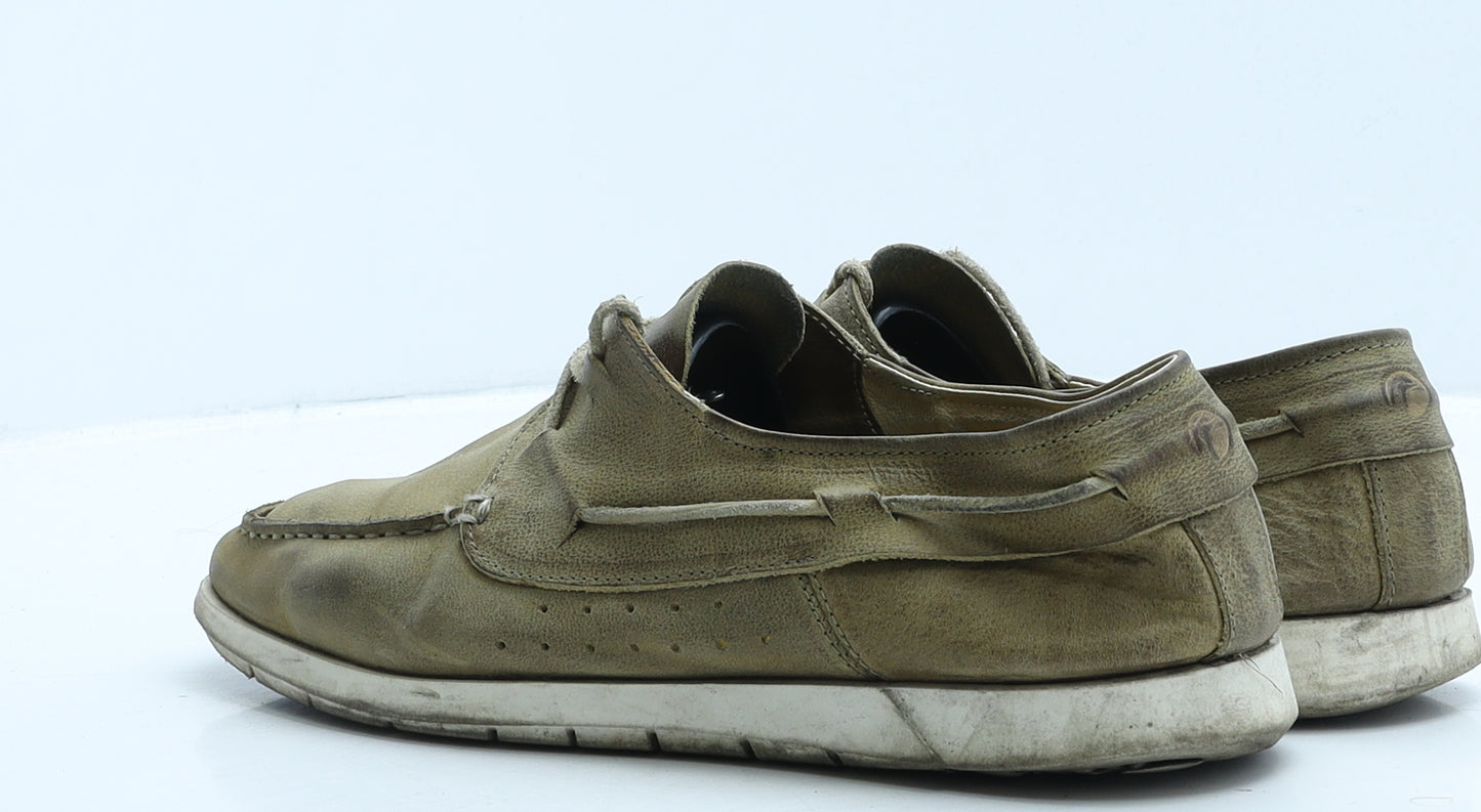 Goosecraft. Mens Brown Leather Boat Shoe Casual UK 9 43