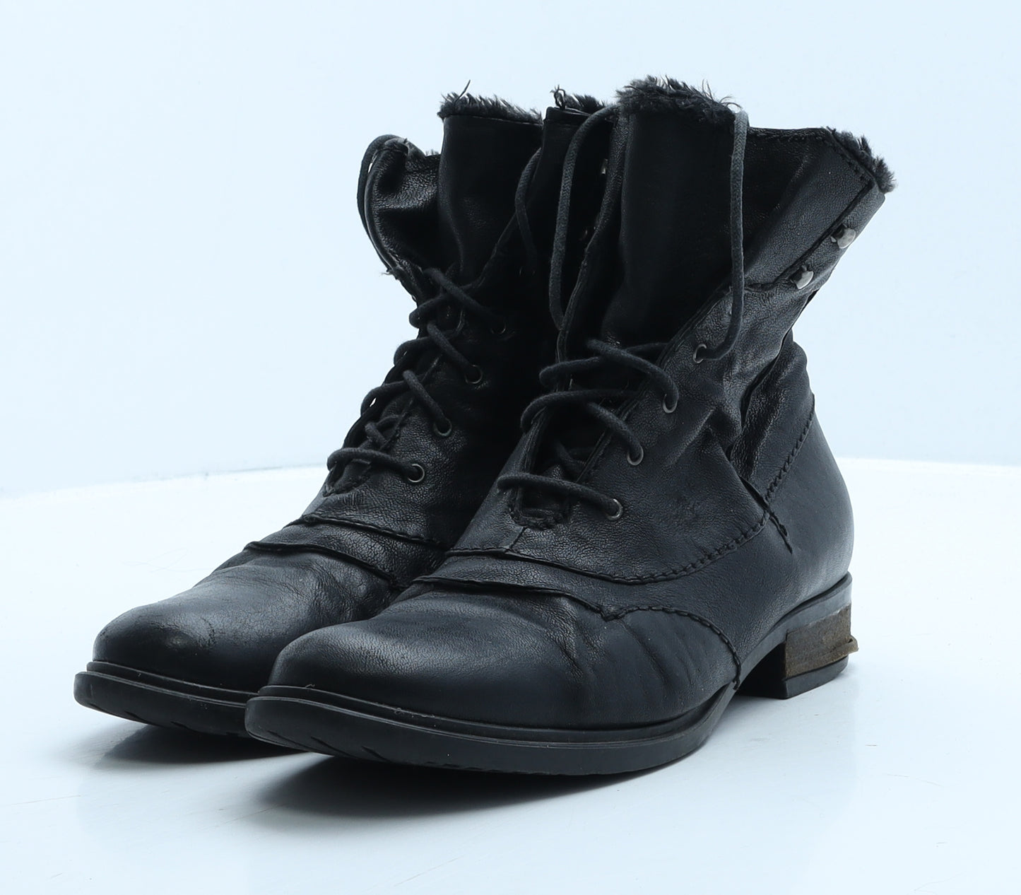 Clarks Womens Black Leather Biker Boot UK 5.5