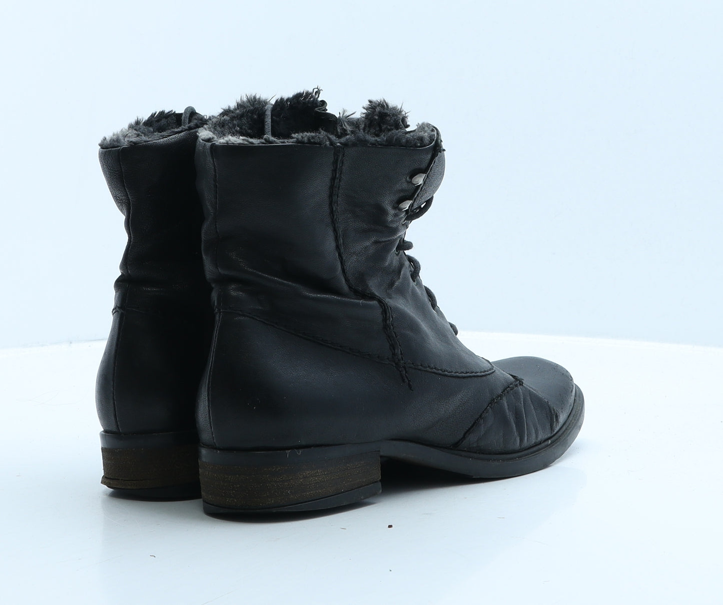 Clarks Womens Black Leather Biker Boot UK 5.5