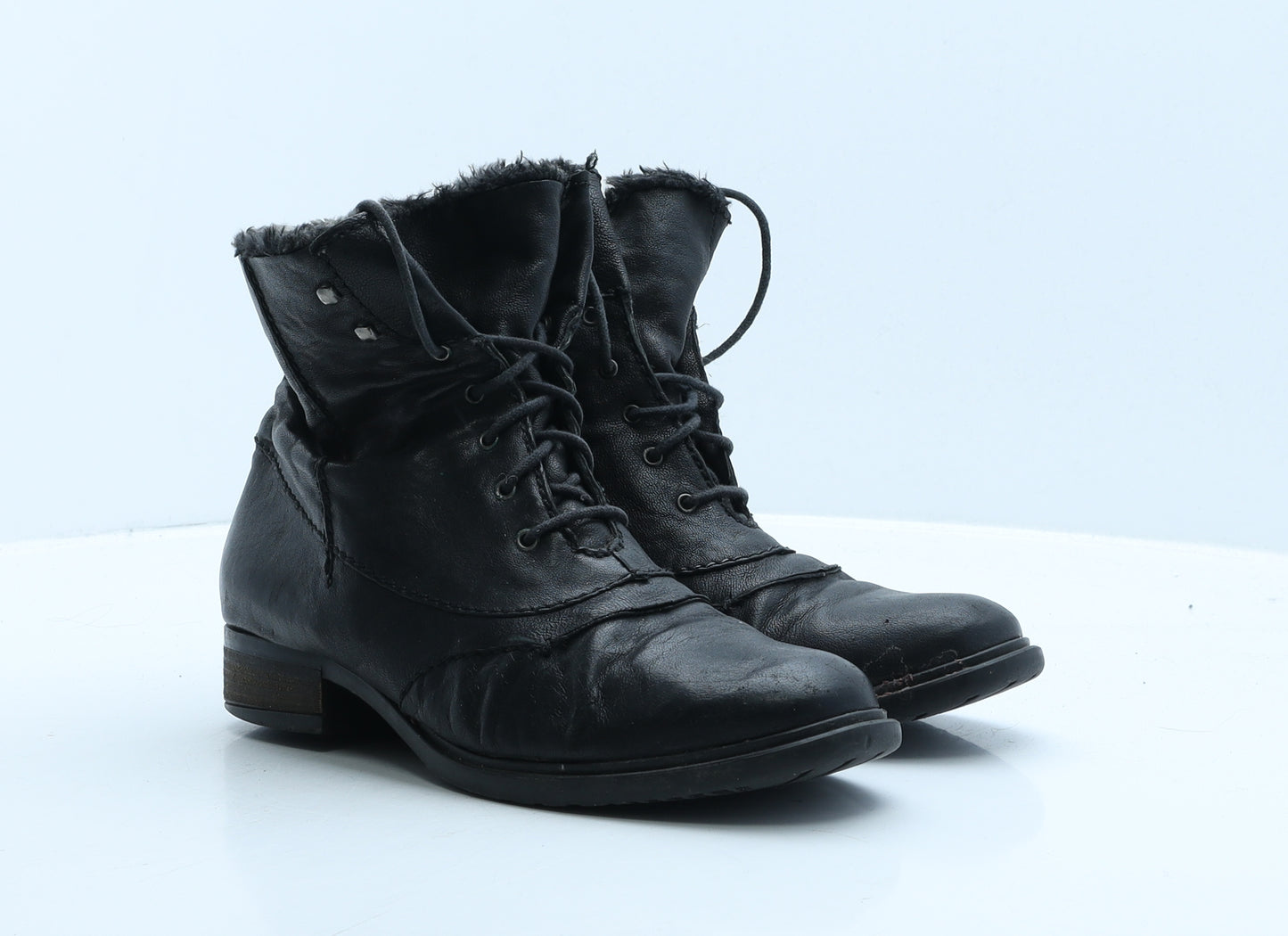 Clarks Womens Black Leather Biker Boot UK 5.5