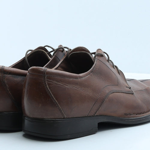 Clarks Mens Brown Leather Oxford Dress UK 1