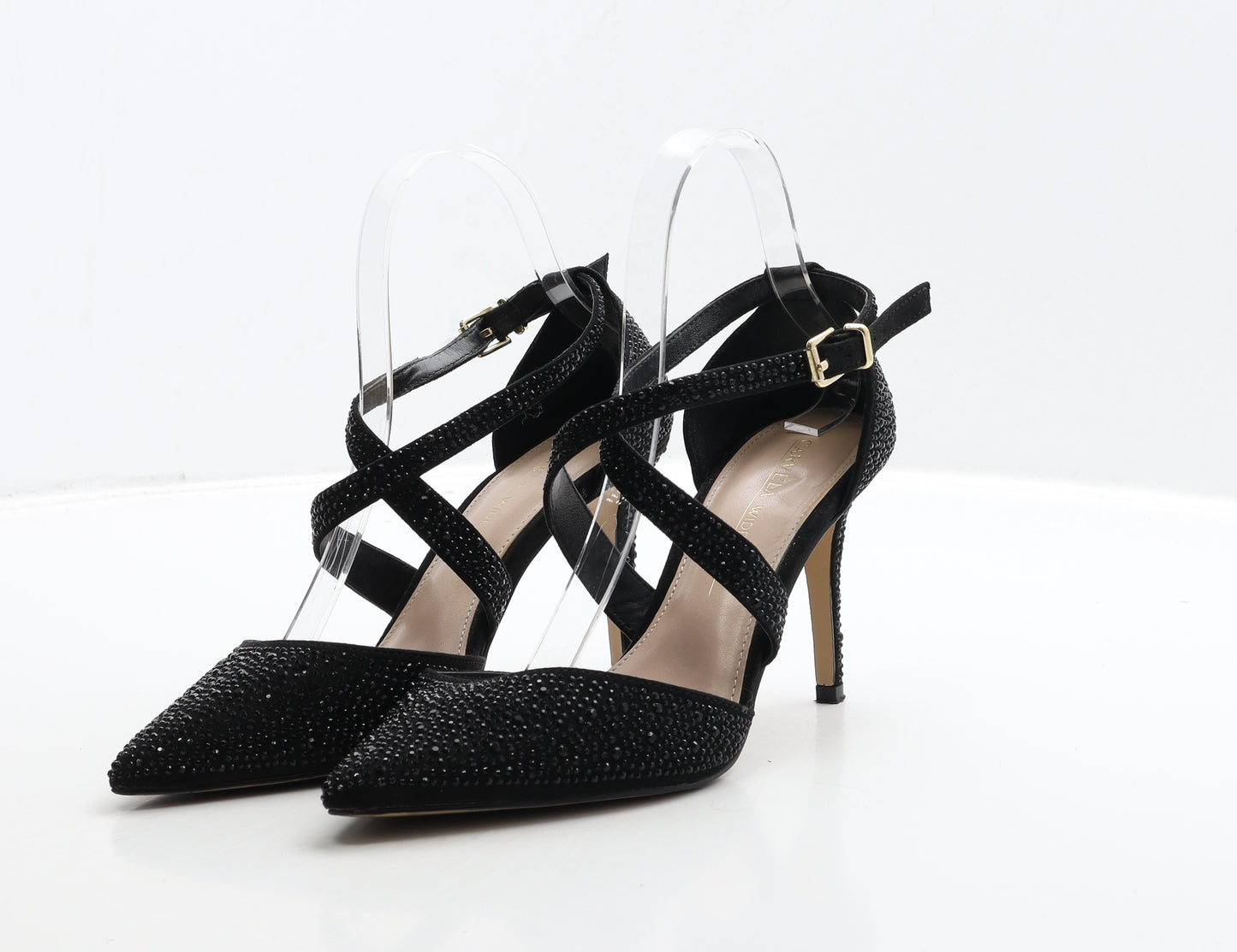 Carvela Womens Black Suede Strappy Heel UK 5 38