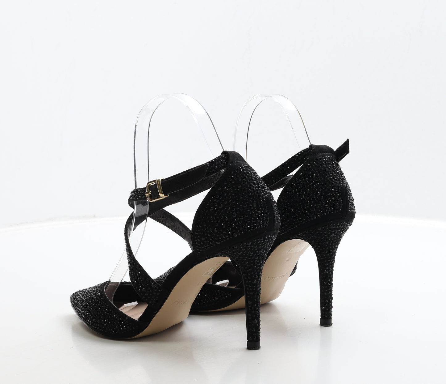 Carvela Womens Black Suede Strappy Heel UK 5 38