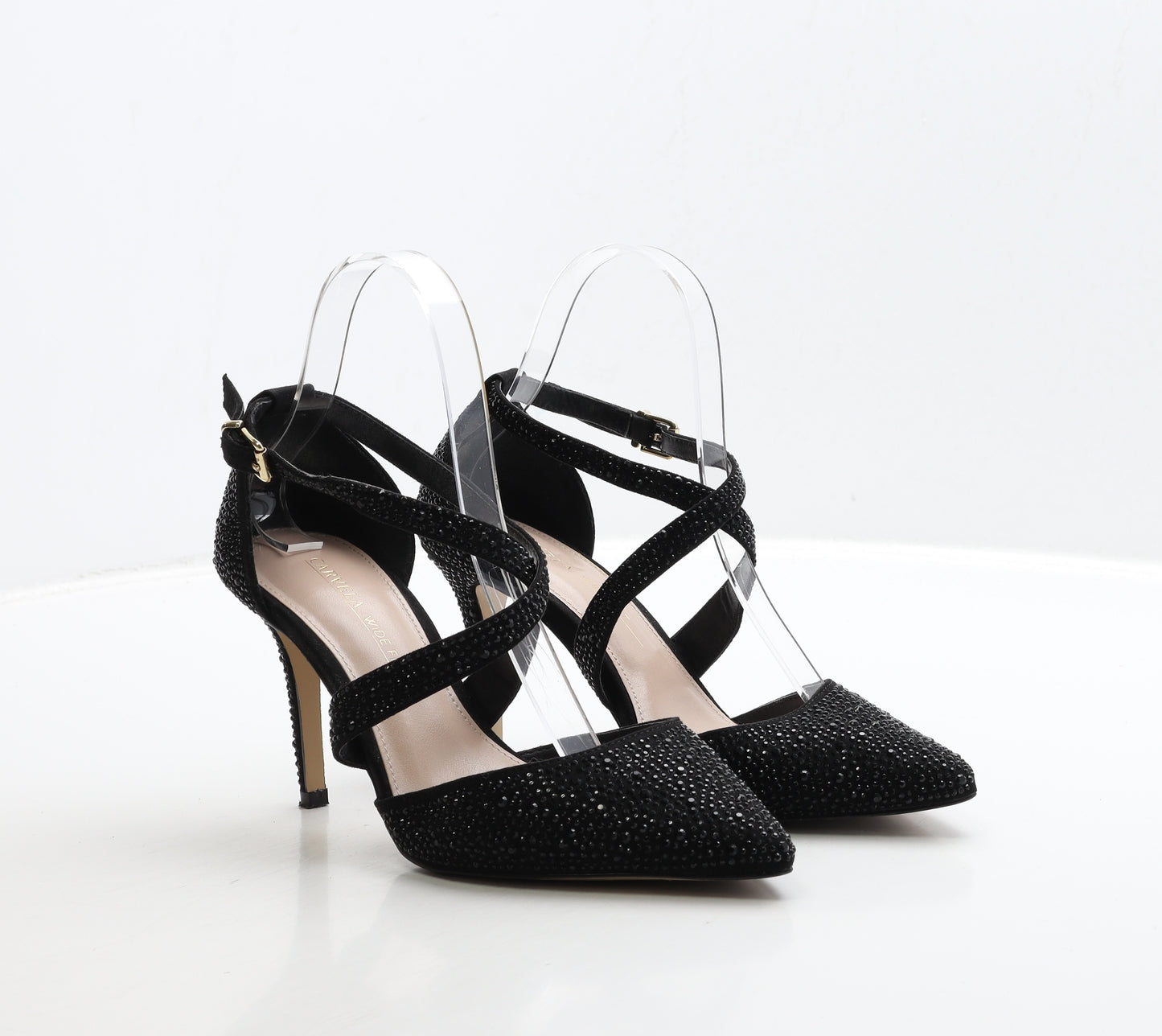 Carvela Womens Black Suede Strappy Heel UK 5 38