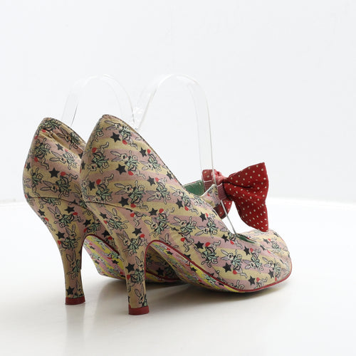 Irregular Choice Womens Multicoloured Geometric Polyester Court Heel UK 7 40 - Rabbit Print