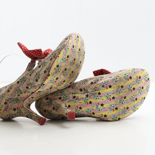 Irregular Choice Womens Multicoloured Geometric Polyester Court Heel UK 7 40 - Rabbit Print