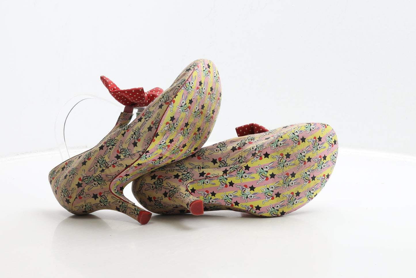 Irregular Choice Womens Multicoloured Geometric Polyester Court Heel UK 7 40 - Rabbit Print