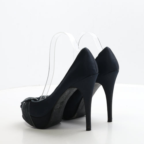 New Look Womens Blue Suede Court Heel UK 7 40