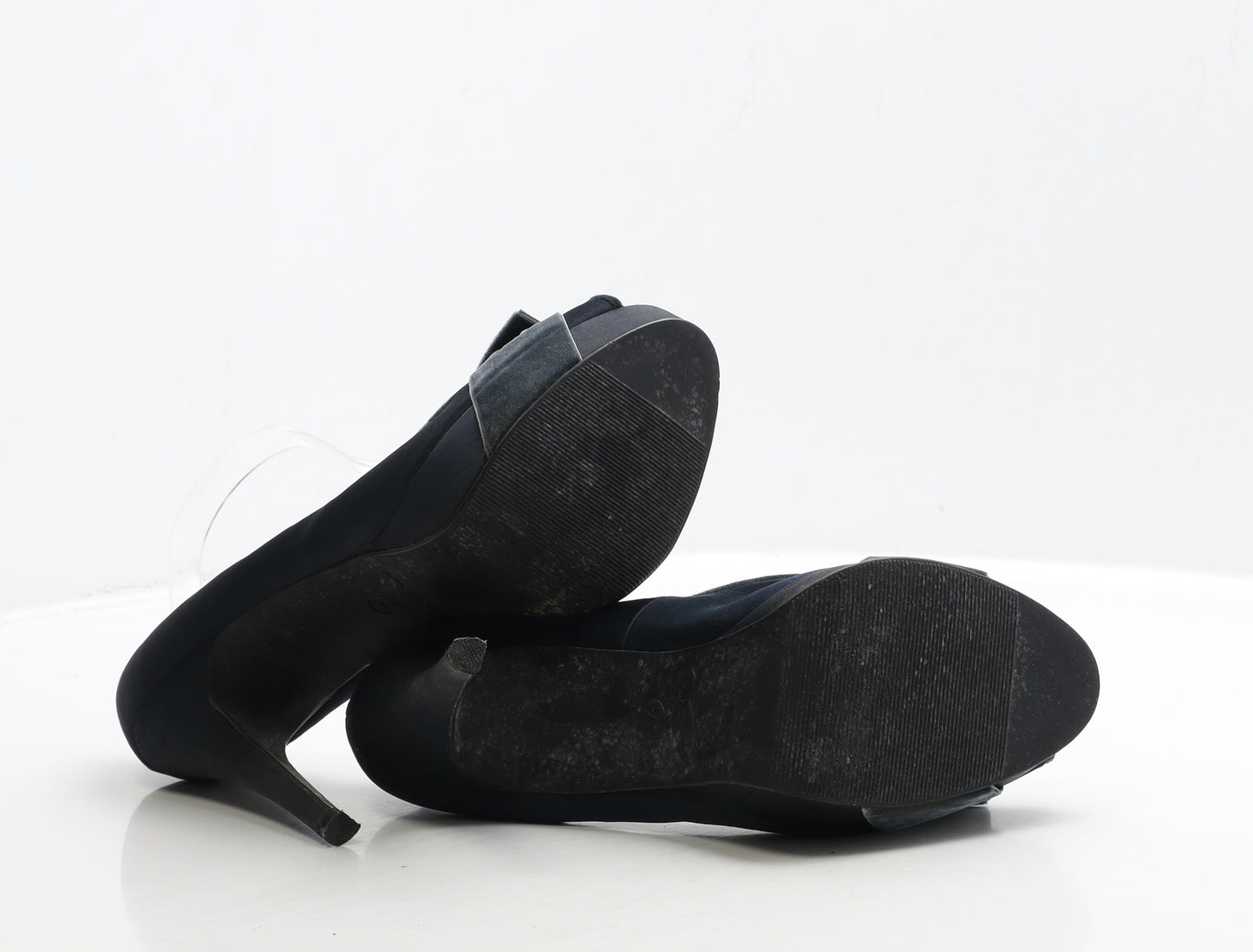 New Look Womens Blue Suede Court Heel UK 7 40