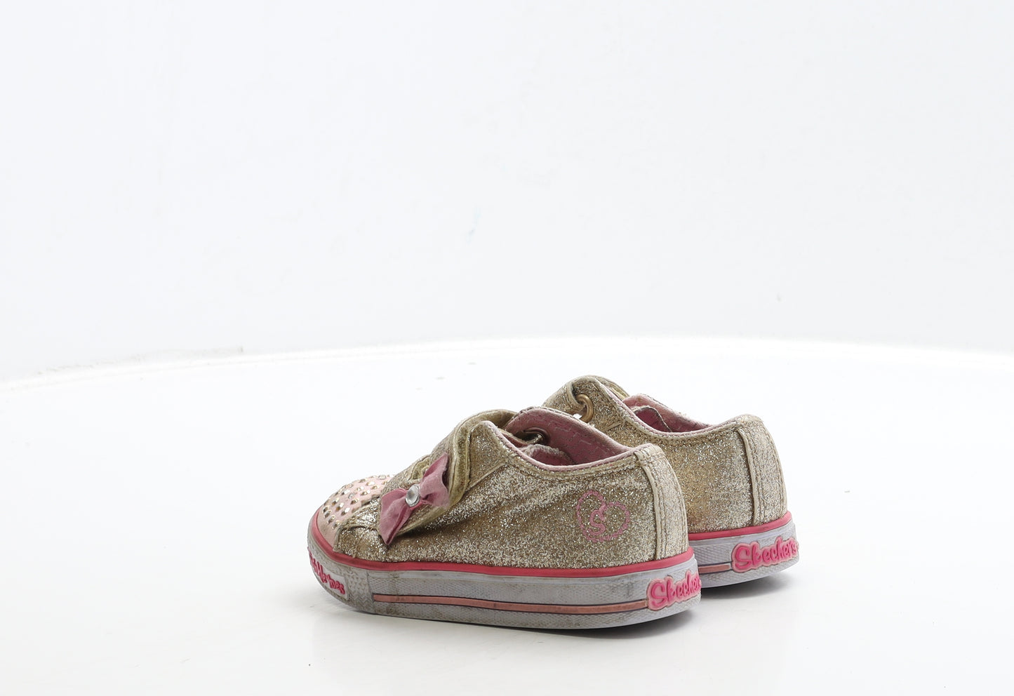 Skechers Girls Gold Polyester Trainer UK 6 22