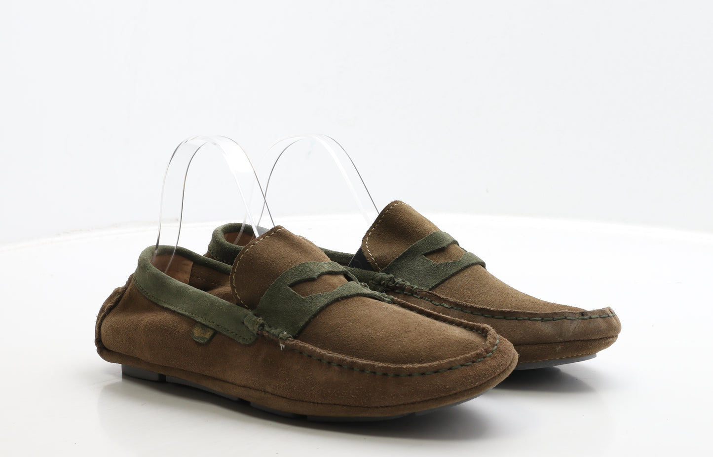 GAS Mens Brown Leather Loafer Casual UK 9 43