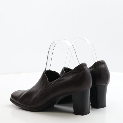 Marks and Spencer Womens Brown Leather Court Heel UK 5.5 38.5 - FootGlove