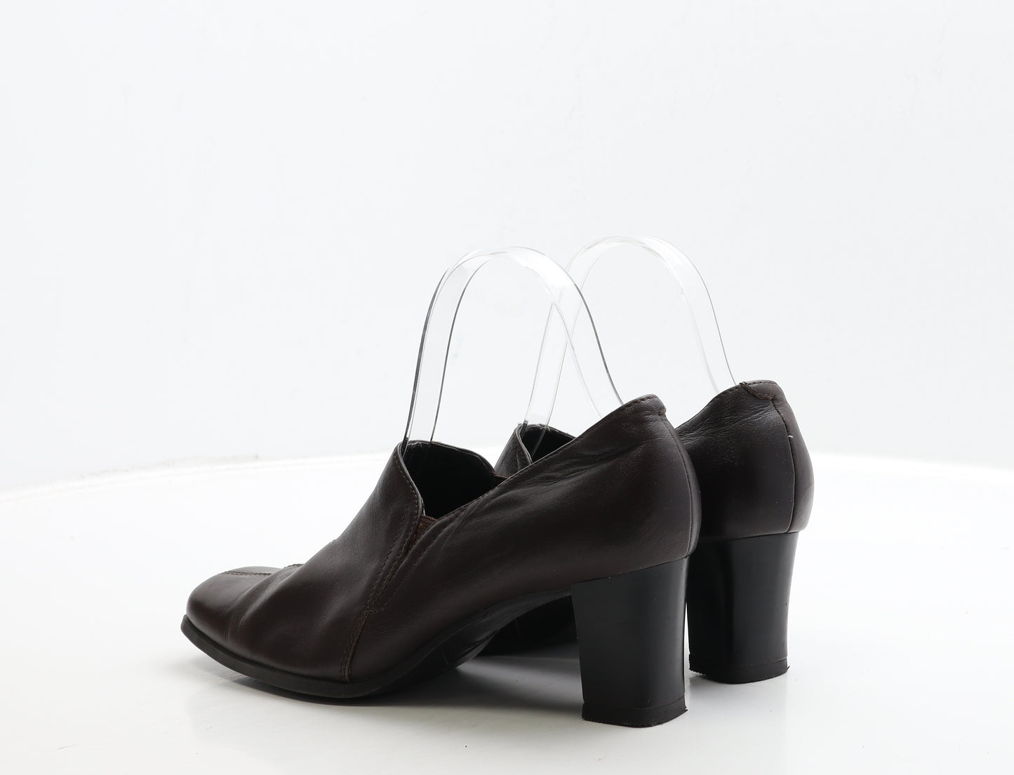 Marks and Spencer Womens Brown Leather Court Heel UK 5.5 38.5 - FootGlove