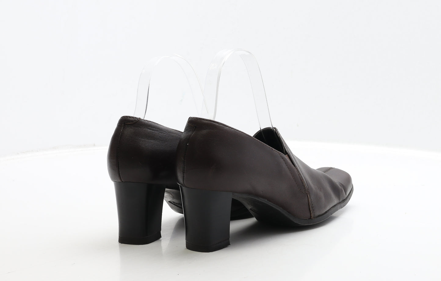 Marks and Spencer Womens Brown Leather Court Heel UK 5.5 38.5 - FootGlove