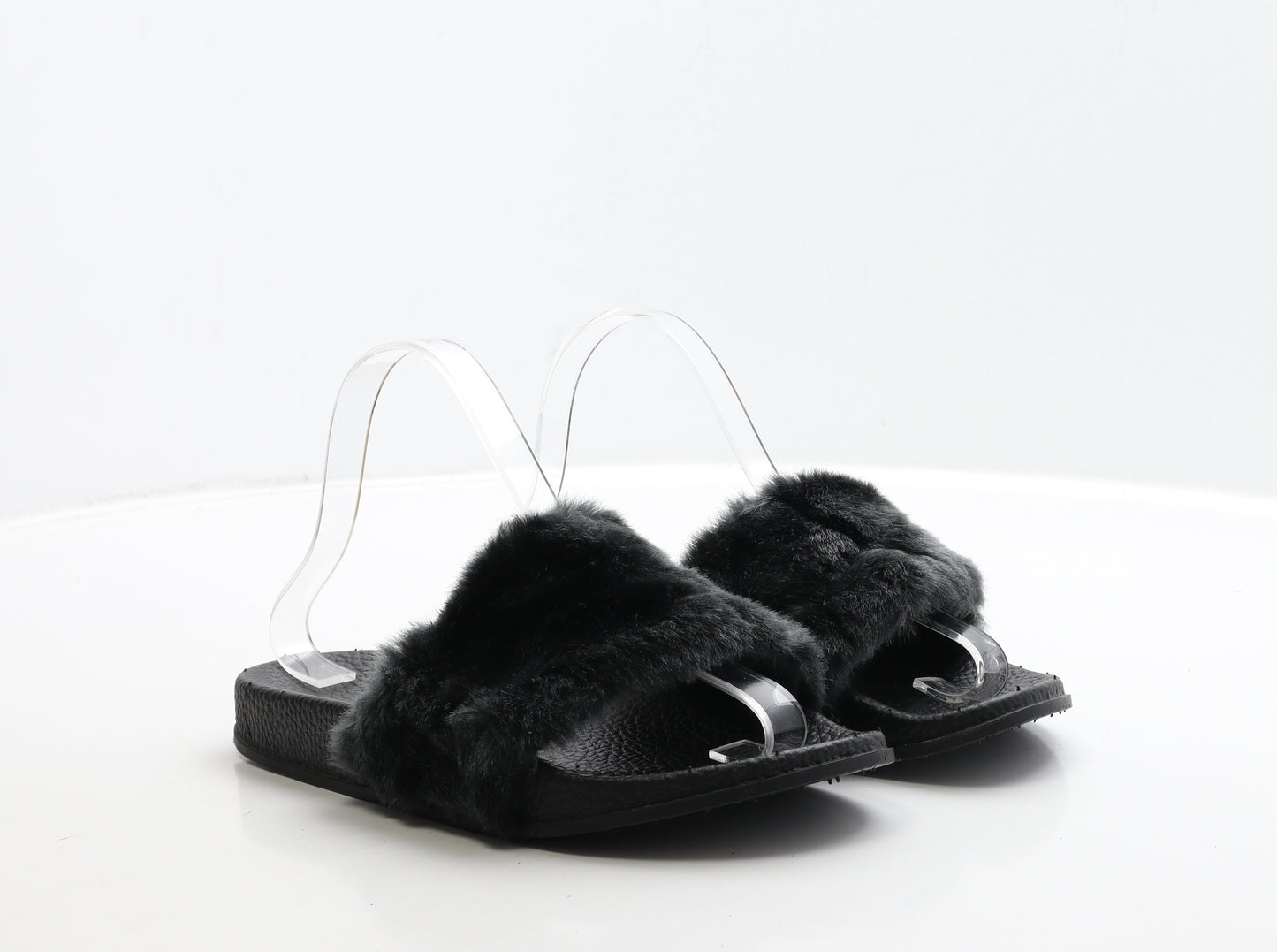 Preworn Womens Black Polyester Slider Sandal UK 7 40