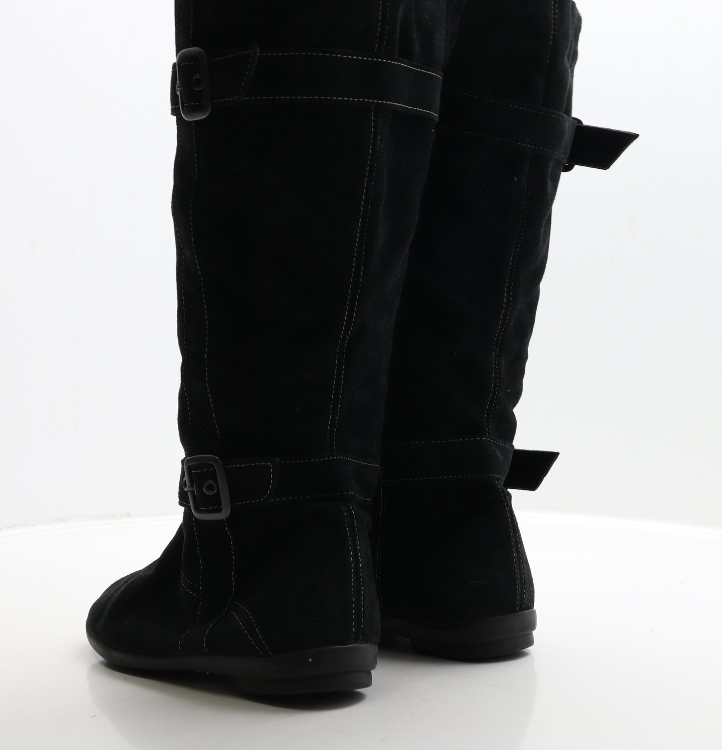 Flexisole Womens Black Leather Biker Boot UK 6 39