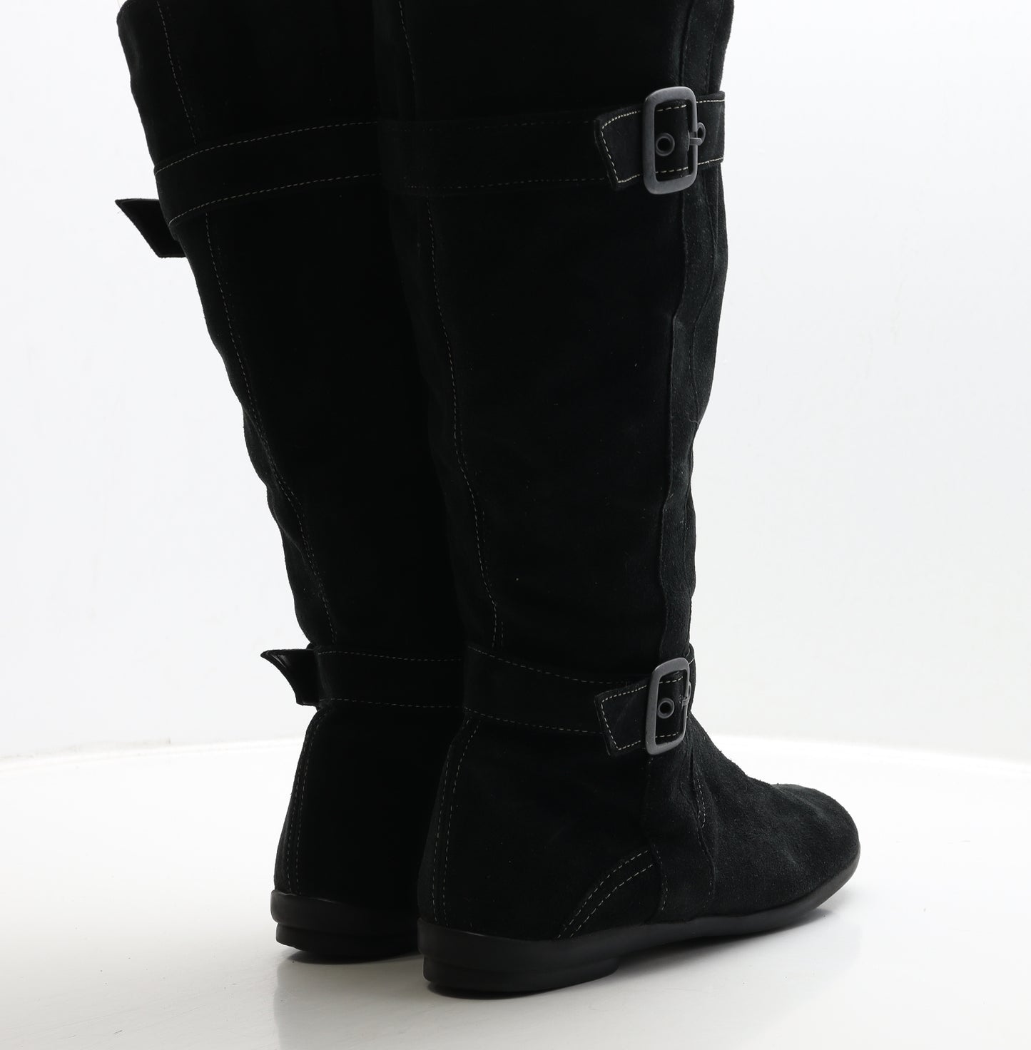 Flexisole Womens Black Leather Biker Boot UK 6 39