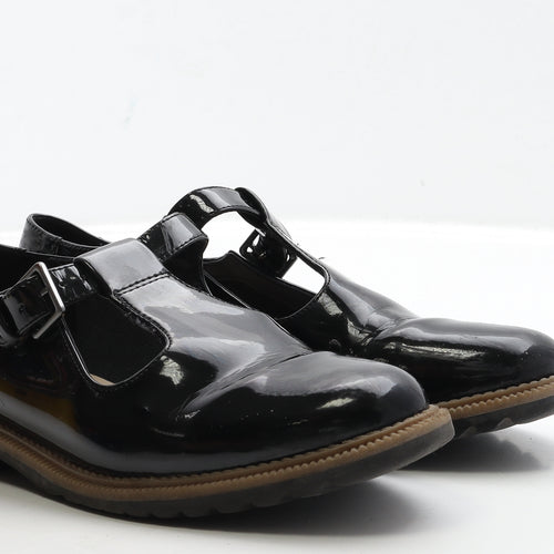 Clarks Womens Black Leather Mary Jane Flat UK 5.5 39