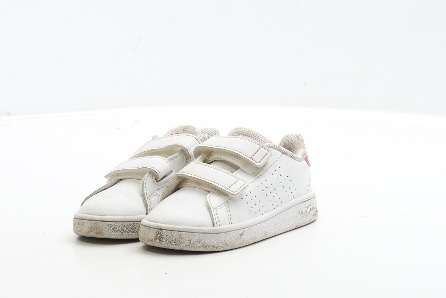 adidas Girls White Polyester Trainer UK 4 20